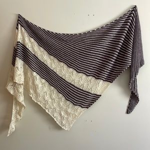 Extra large hand knit shawl